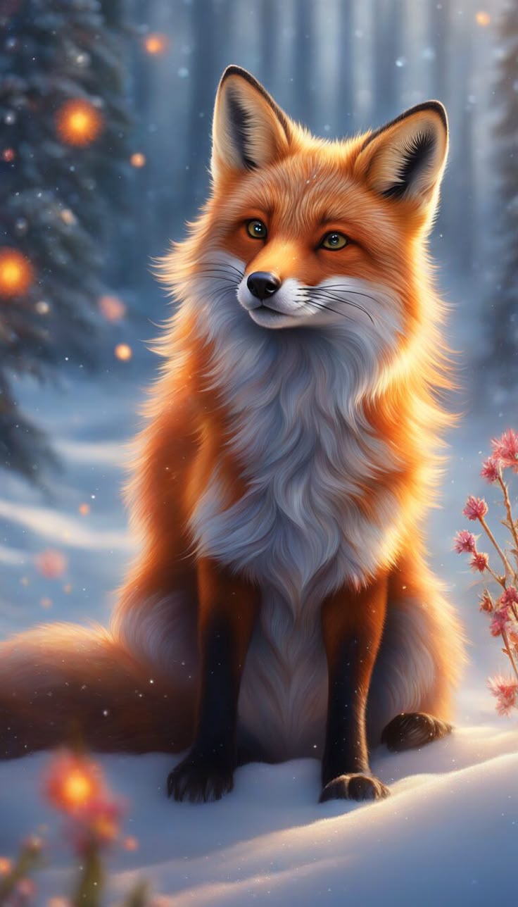 736x1288 Red Fox in Winter