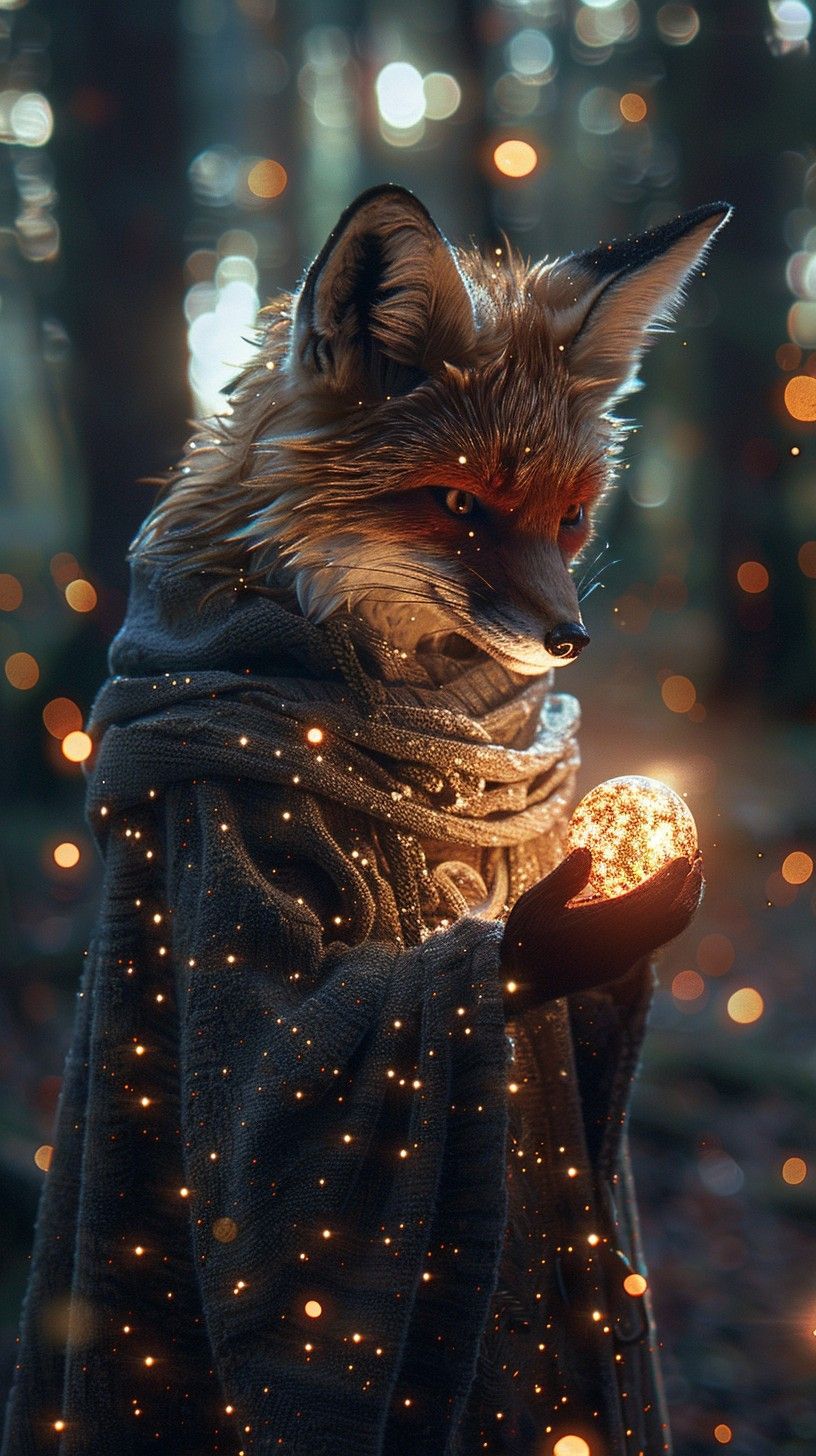 816x1456 Free Enchanted Fox Magic Image, Enchanted, Forest