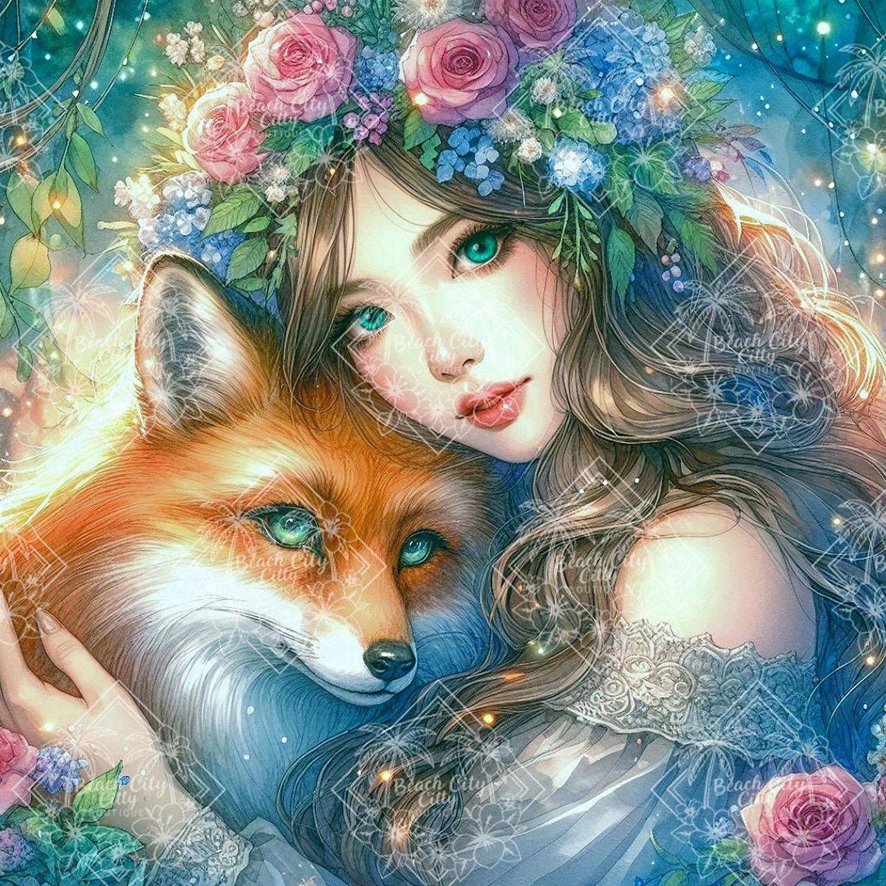 1280x1280 Dreamy Witch Licensed Diamond Art Kit