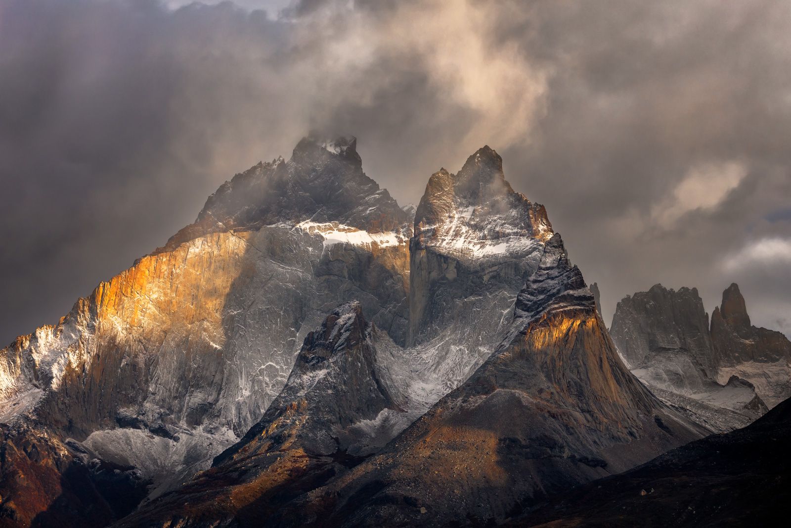 1600x1067 Torres Del Paine Storm Clouds Mountain Peaks Photo. Fine Art Prints By Joseph C. Filer
