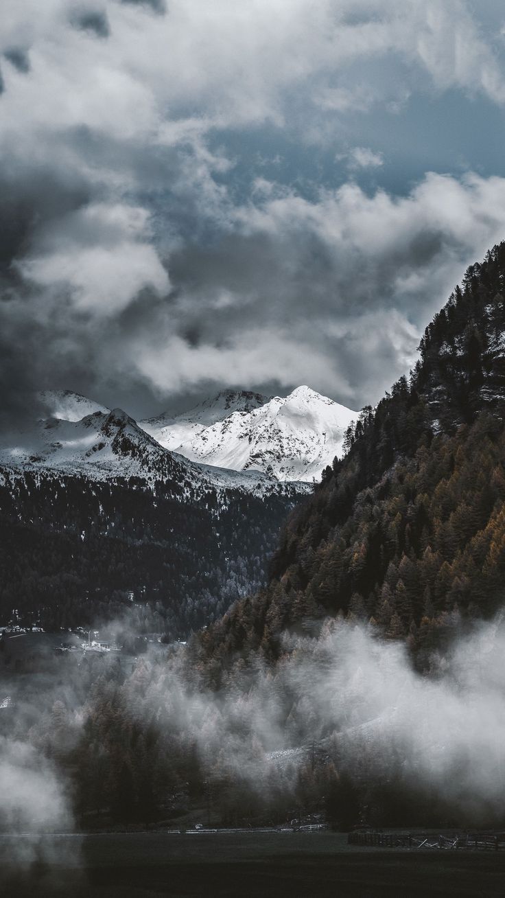 736x1308 Misty Mountains. Dark mountain background, Dark mountain wallpaper, Aesthetic mountains
