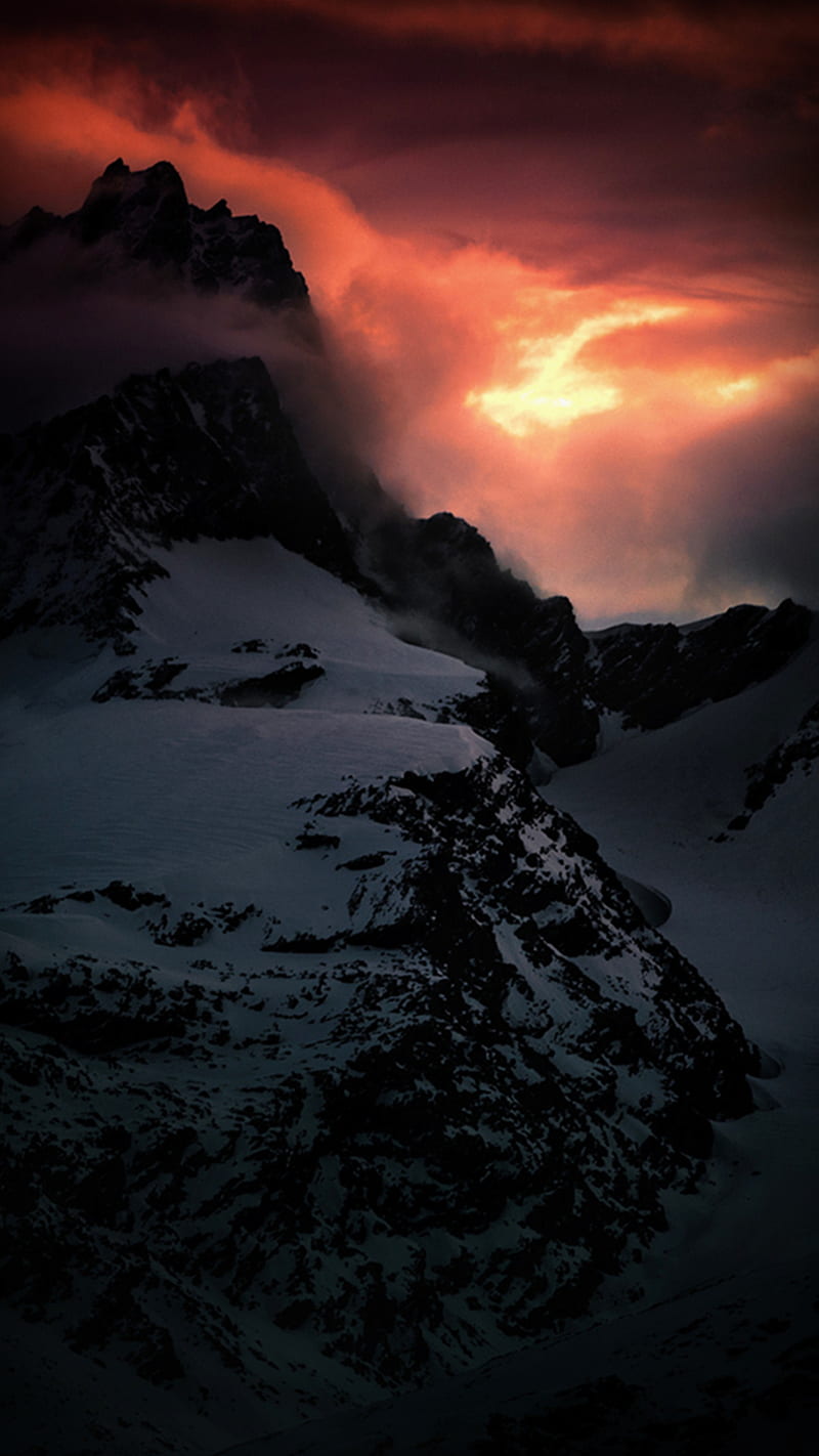 800x1422 Storm, mountain, HD phone wallpaper