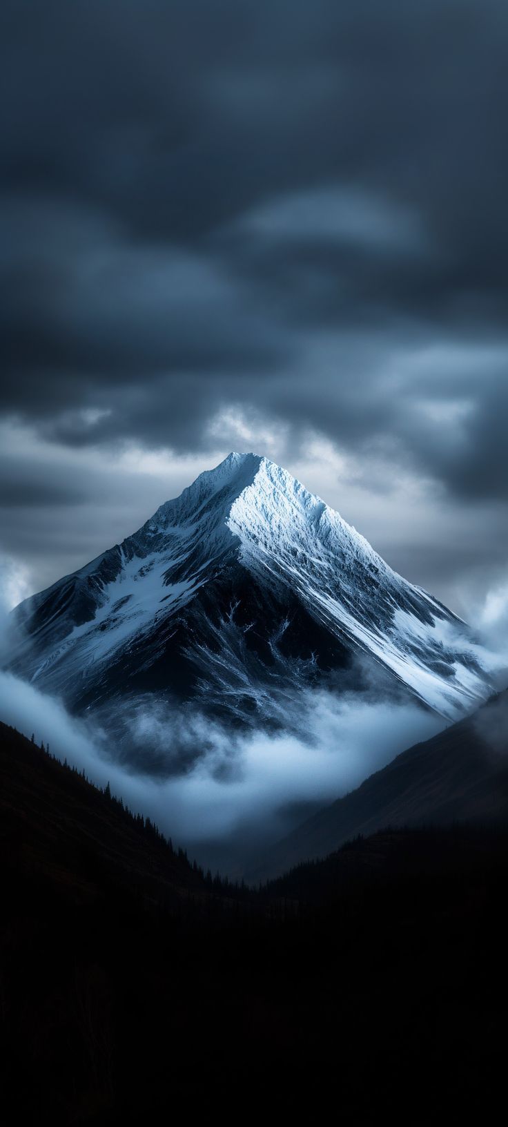 736x1632 Mountain storm wallpaper. Mountain peak wallpaper for mobile, Background 4k, Scenery wallpaper