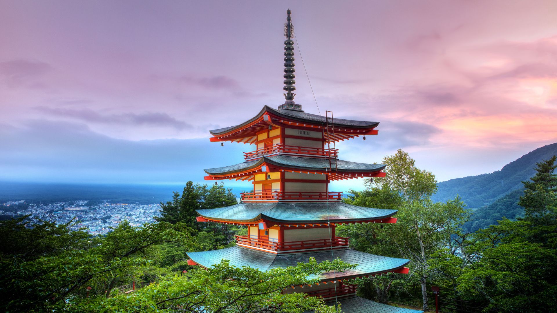 1920x1080 Wallpaper Roof, The Sky, Tokyo, Japan, Senso Ji Temple, Pagoda Of Senso JI Temple For Mobile And Desktop, Section город, Resolution 1920x1080