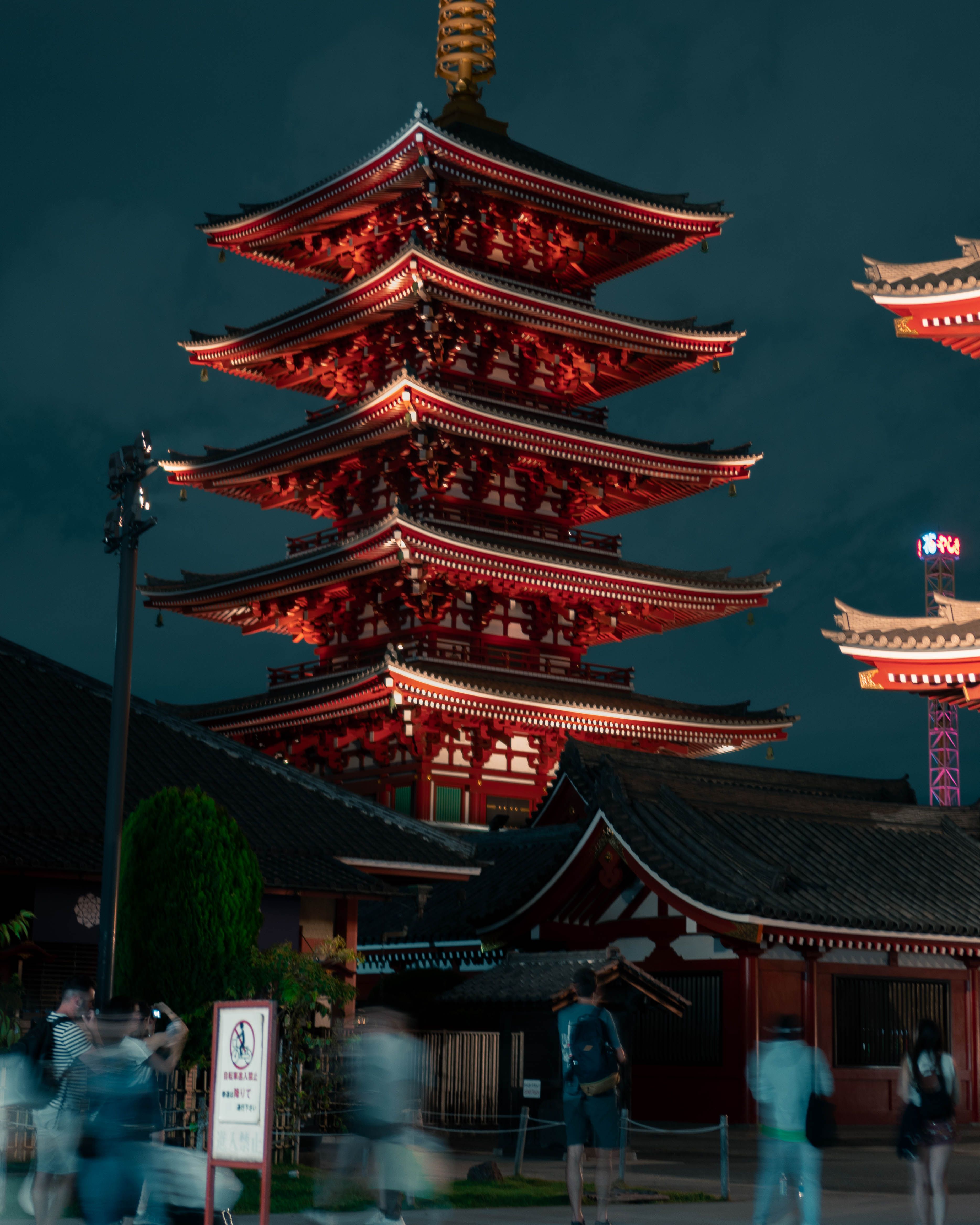 3738x4673 Vibrant Night View Of Senso Ji Temple Pagoda · Free