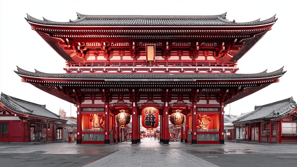 1200x673 Sensoji Temple Majestic Kaminarimon Gate Red Lantern Tokyo Architecture, Senso Ji Temple, Tokyo, Front View Background Image And Wallpaper for Free Download