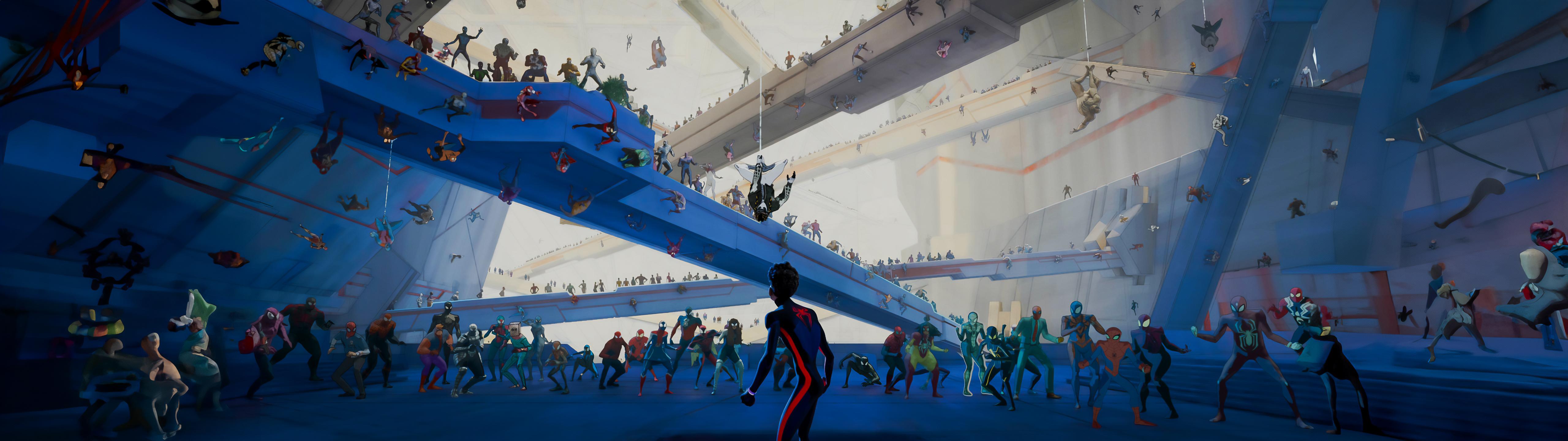 5120x1440 Across The Spider Verse. AI Extended Edges For Ultrawide Dual Monitor
