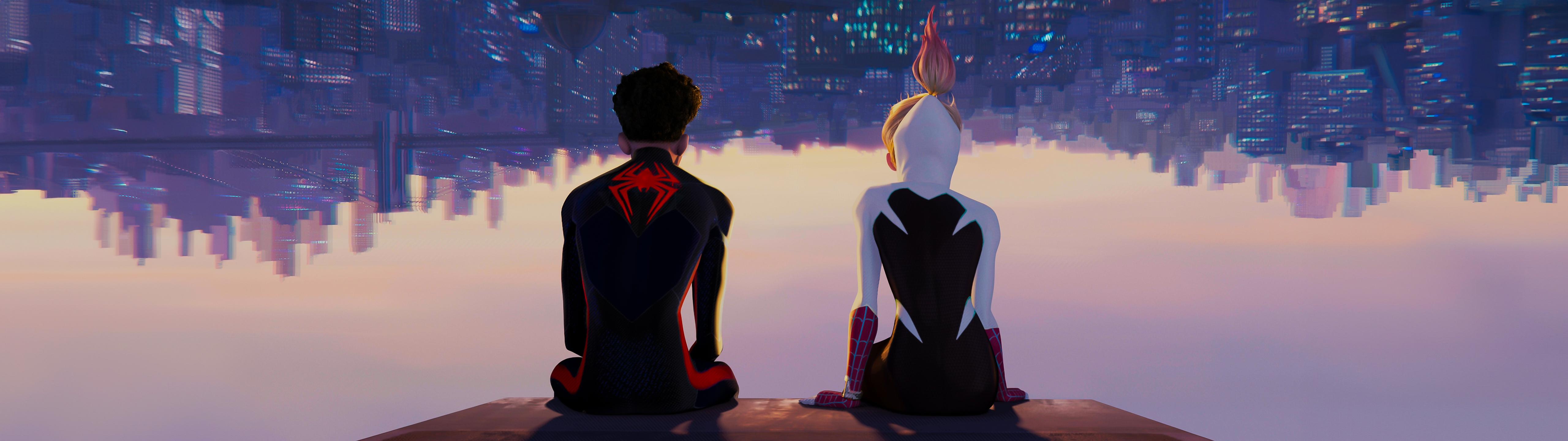 5120x1440 Across The Spider Verse. AI Extended Edges For Ultrawide Dual Monitor