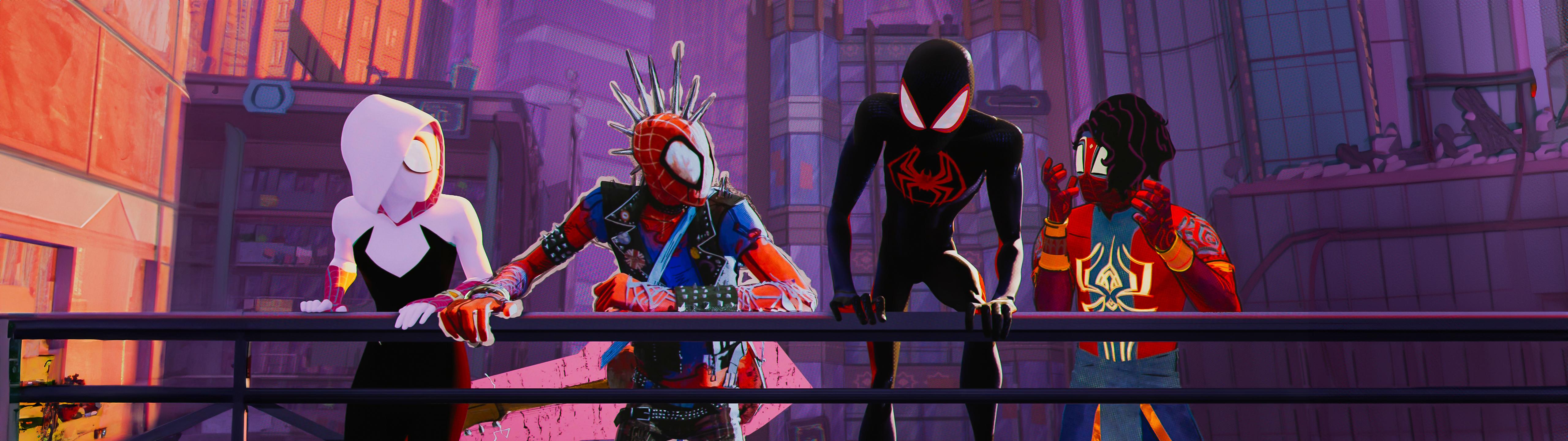 5120x1440 Across The Spider Verse. AI Extended Edges For Ultrawide Dual Monitor