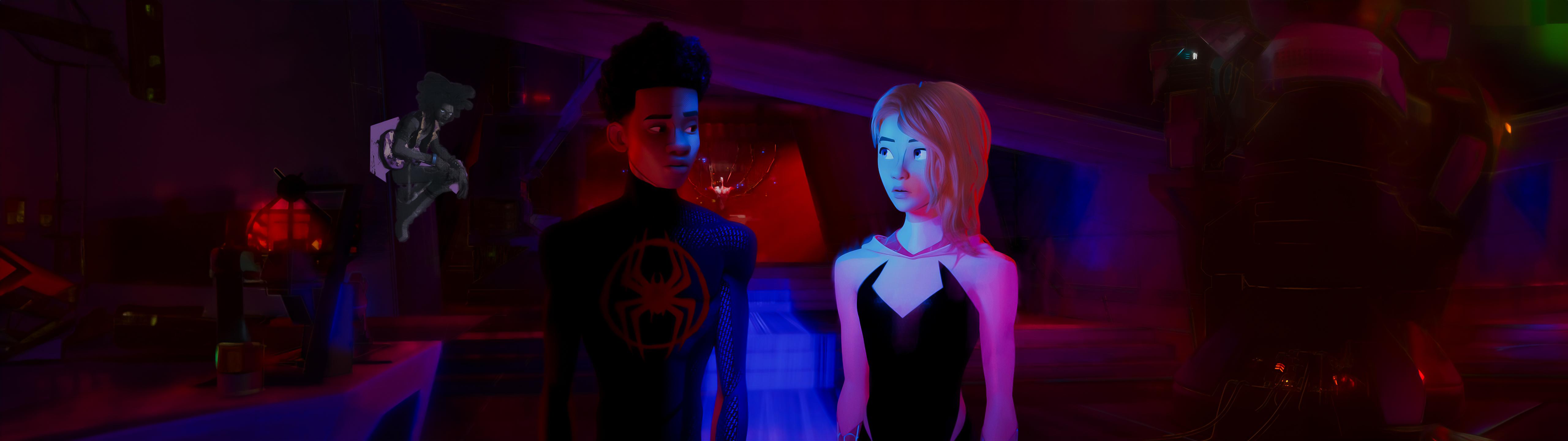 5120x1440 Across The Spider Verse. AI Extended Edges For Ultrawide Dual Monitor
