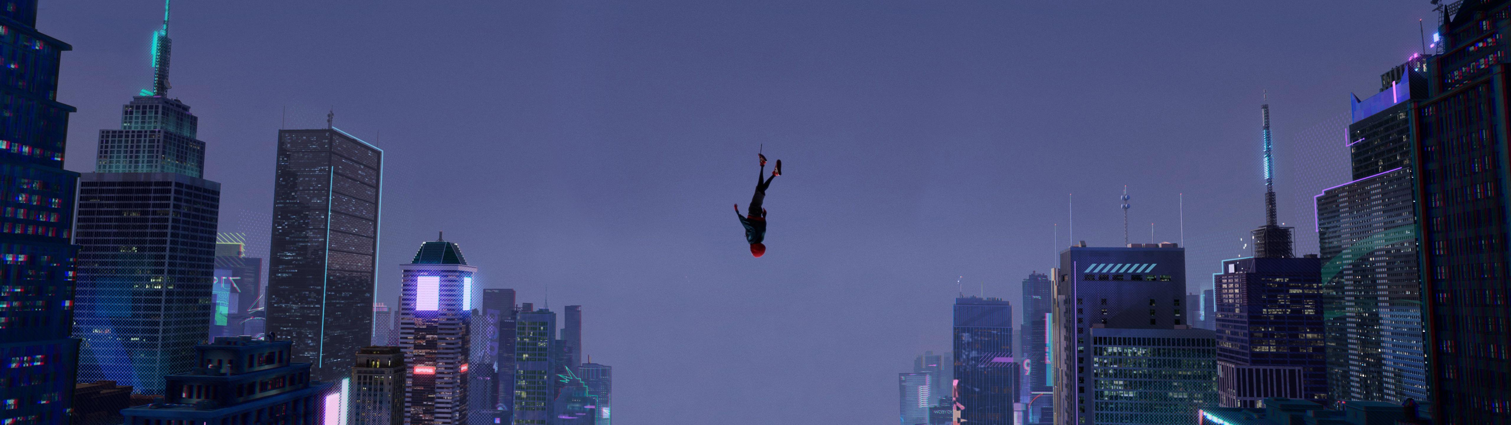 5120x1440 Into The Spider Verse Desktop Wallpaper