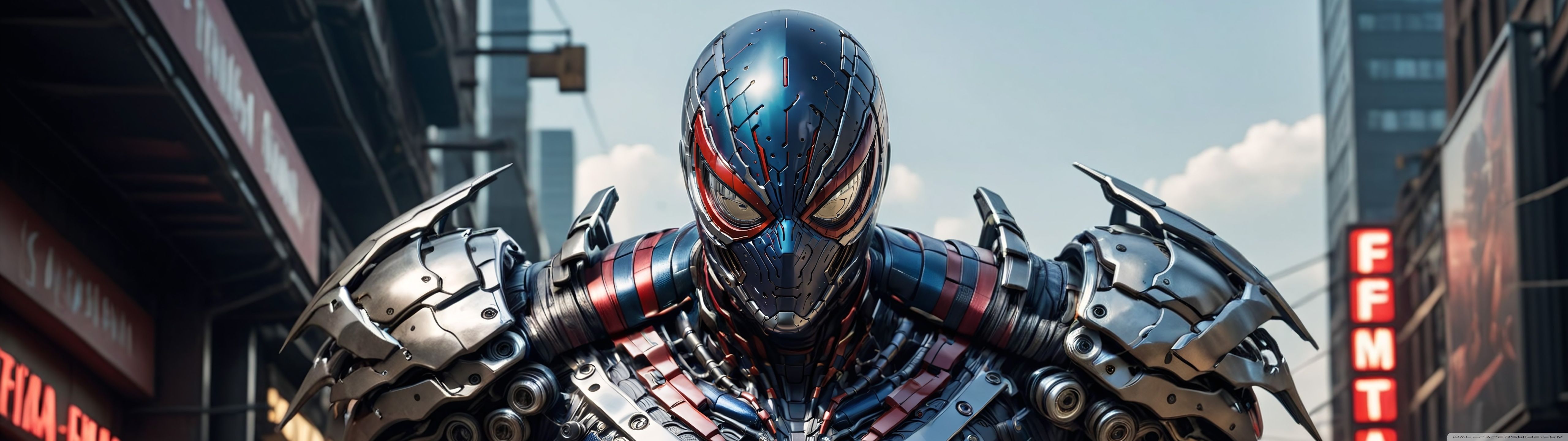 5120x1440 Spider Man, Robot, Sci Fi, Superhero, Futuristic 4K UHD Wallpaper for UltraHD Desktop and TV : Widescreen and UltraWide Display : Dual Monitor : Smartphone and Tablet Devices
