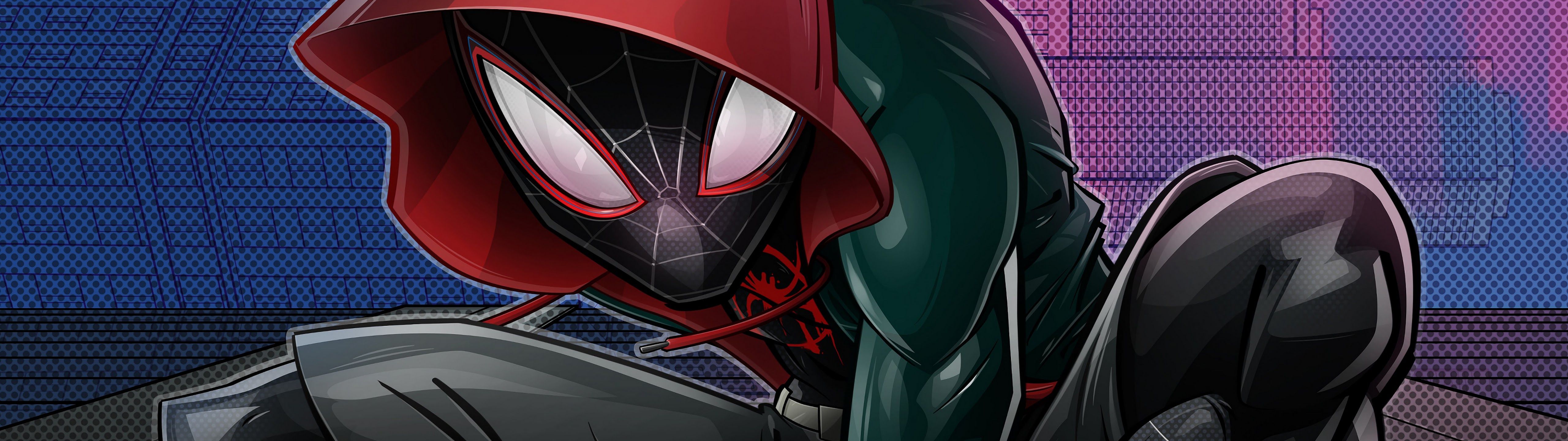 5120x1440 Miles Morales Spider Man: Into The Spider Verse 4K Wallpaper HD