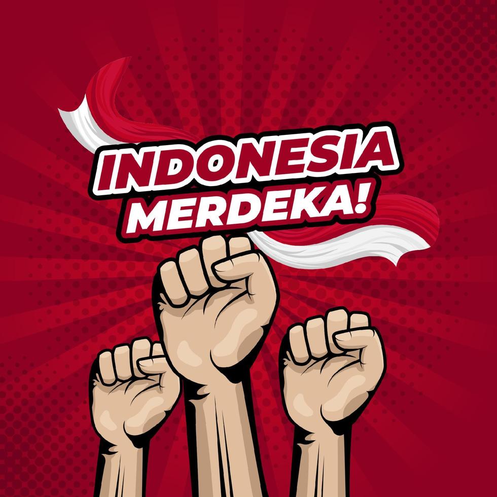 980x980 Happy Indonesia independence day background banner design