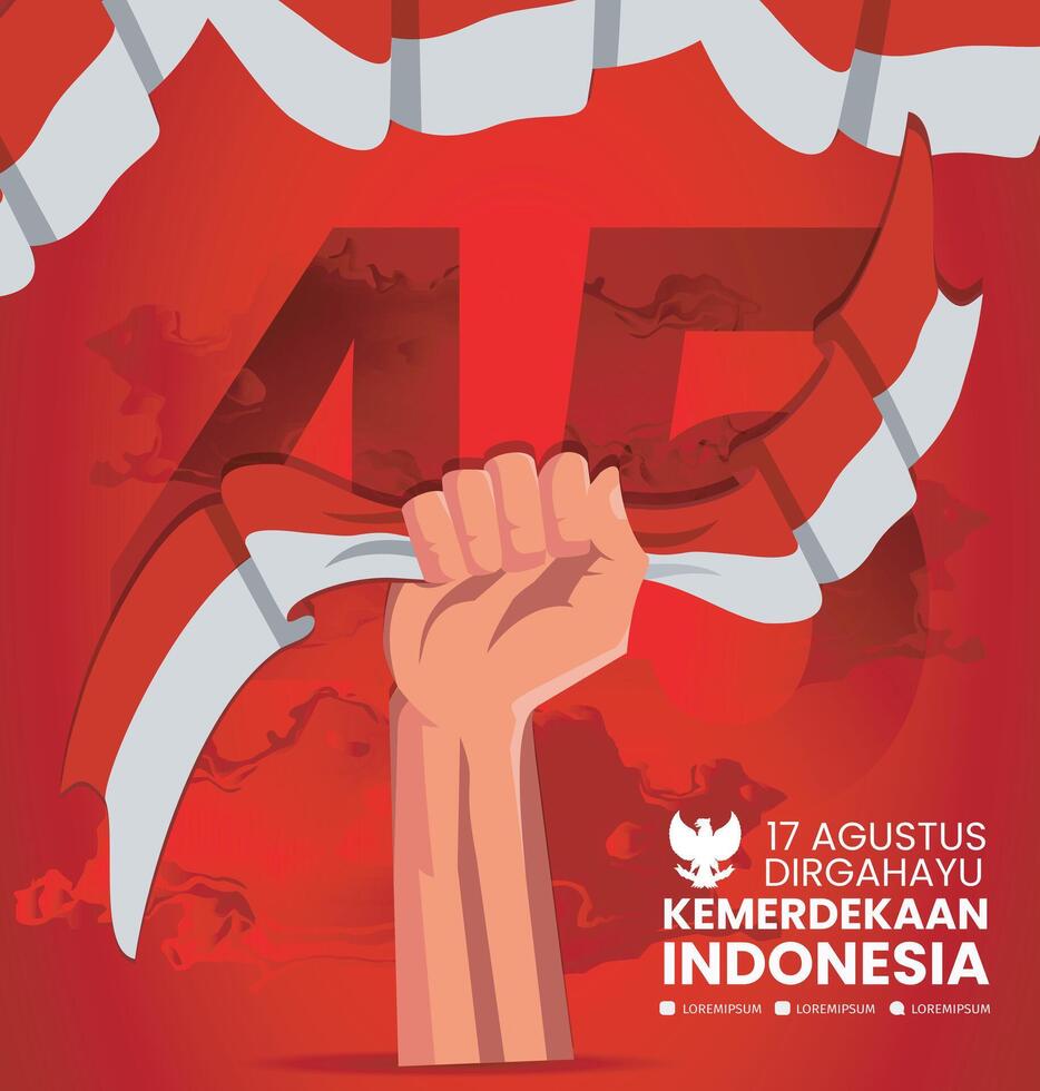 934x980 Independence Day Republic Of Indonesia. Design for banner and poster