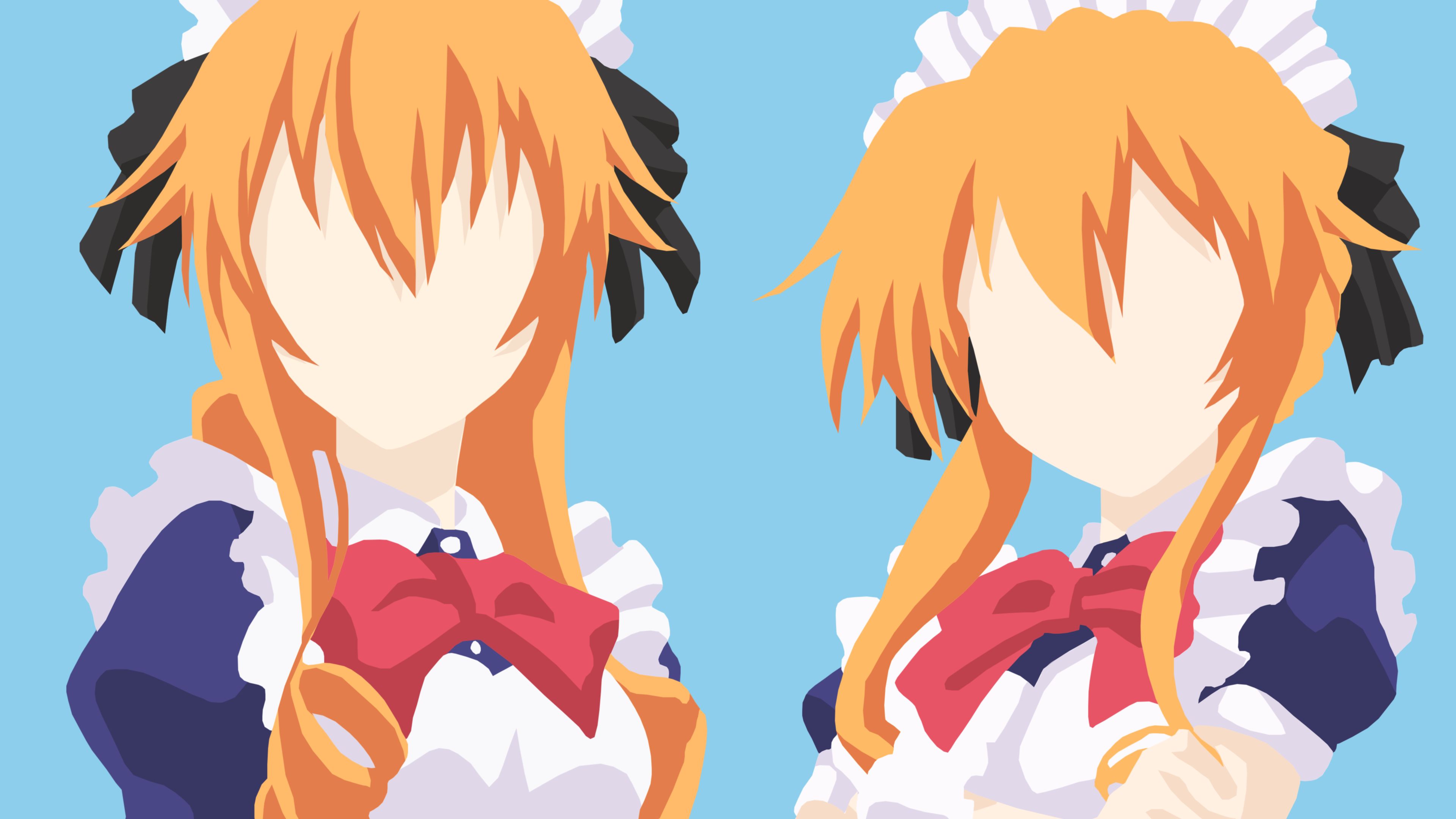 3840x2160 Phone wallpaper: Anime, Date A Live, Kaguya Yamai, Minimalist, Yuzuru Yamai 810275