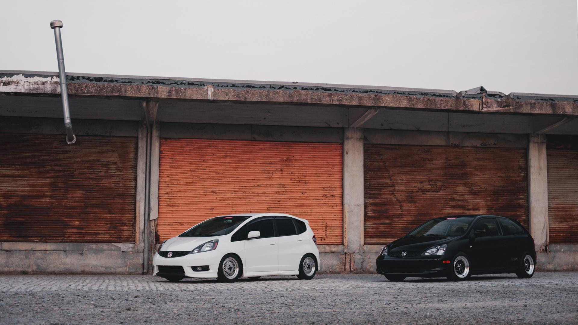 1920x1080 My friend's EP3 and my GE8. Can't beat a Honda hatch