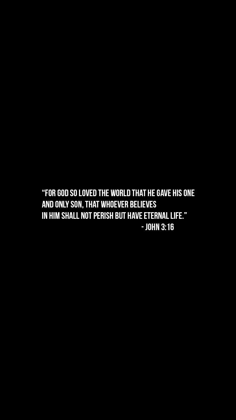750x1334 Bible Verse Black Wallpaper