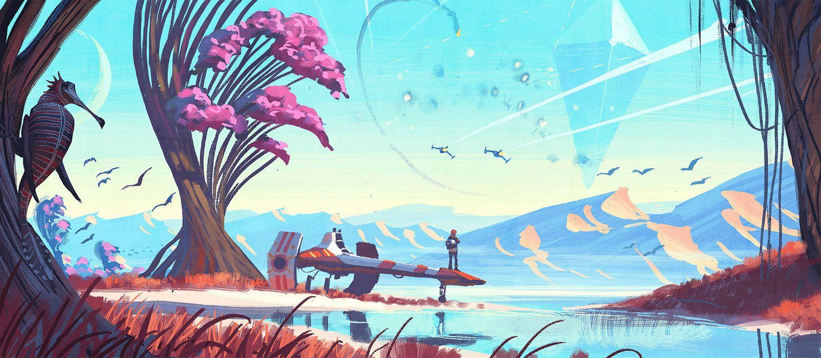 1600x699 No Man's Sky Artwork collection