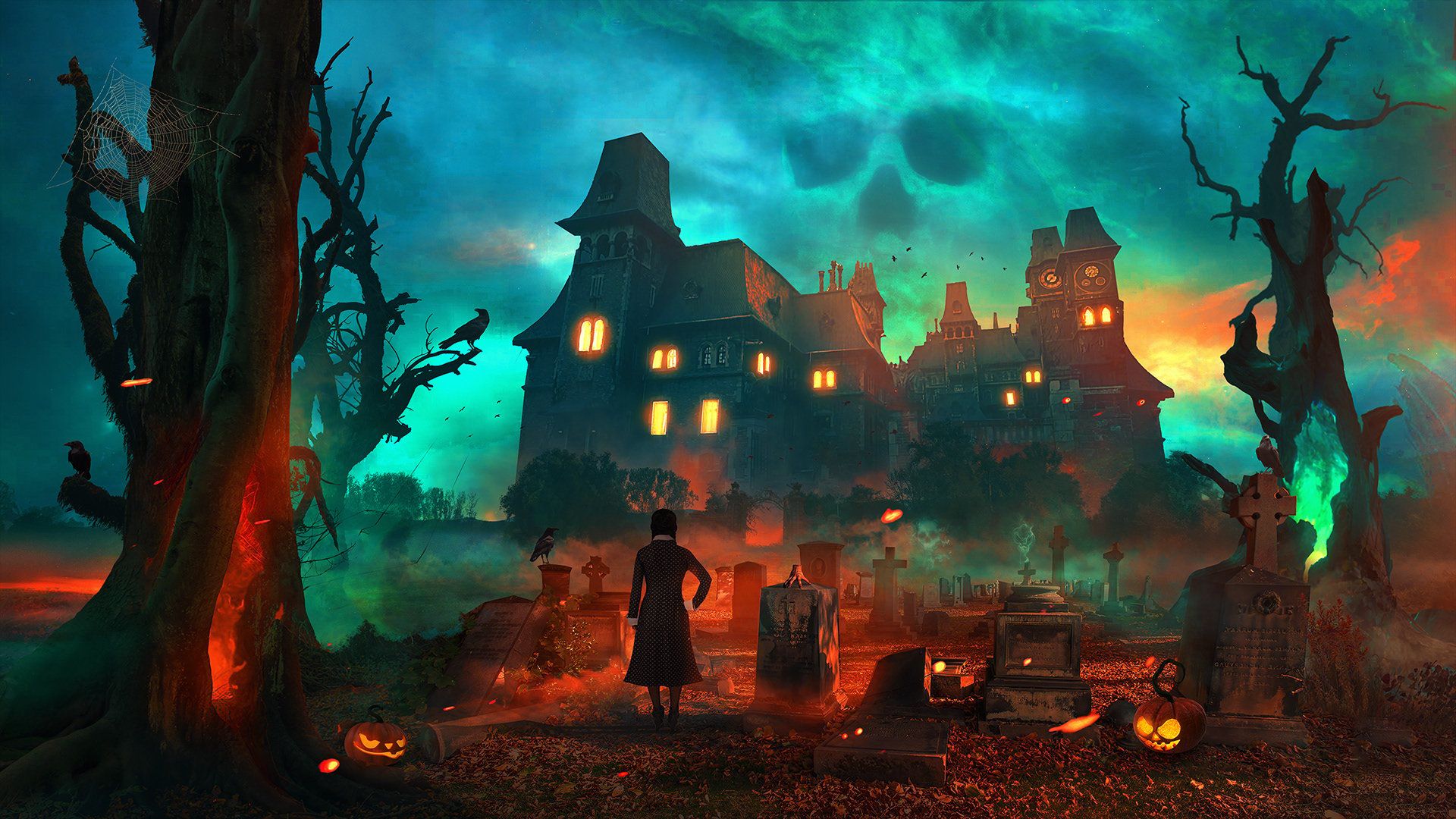 1920x1080 Nevermore Academy Wallpaper