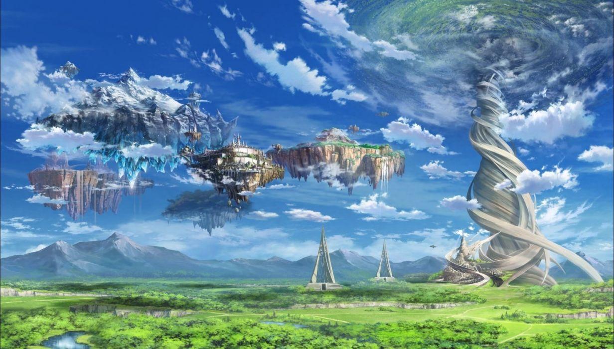 1232x700 Anime series scan sword art online magic dream sky wallpaperx909