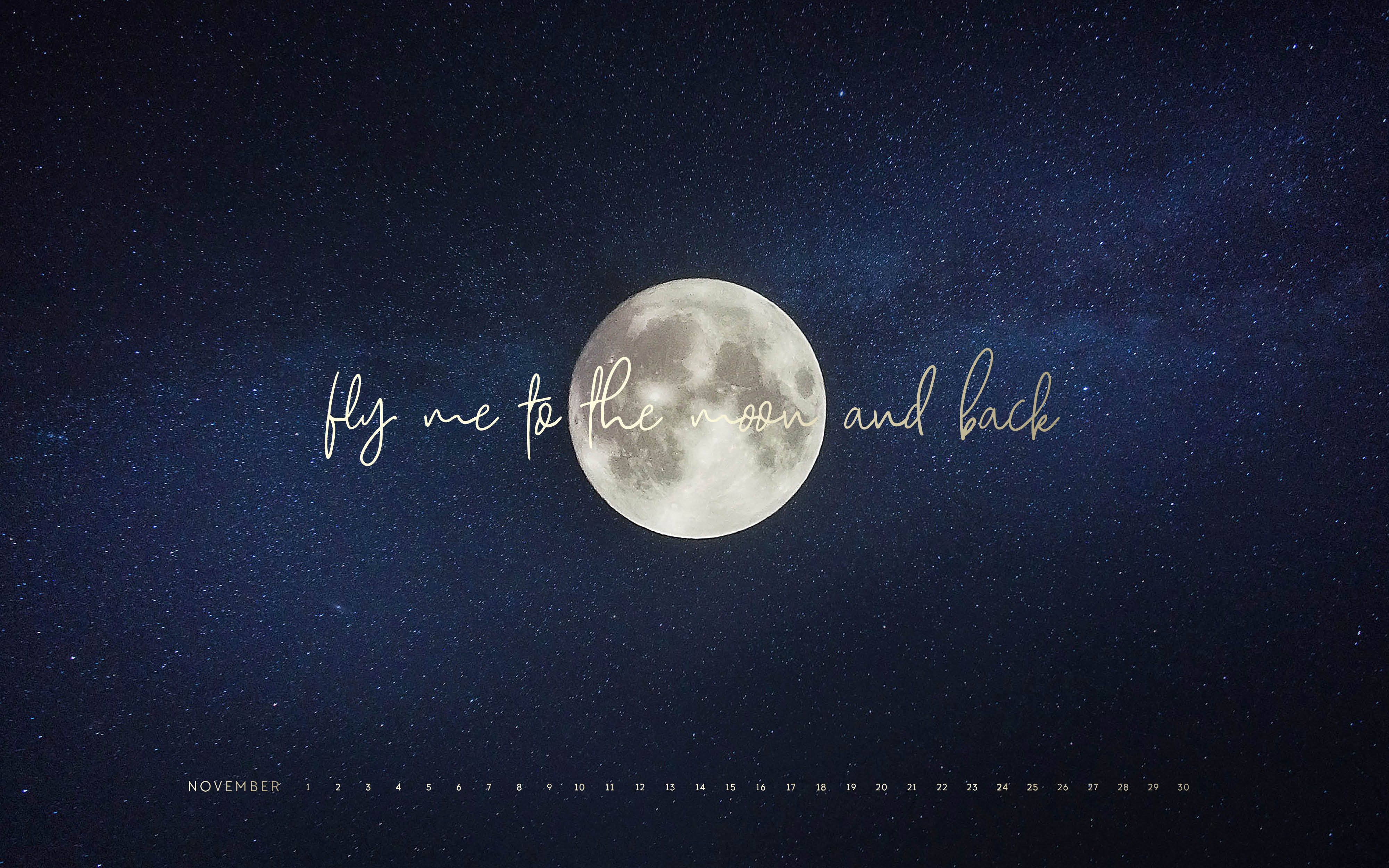 4000x2500 Aesthetic Fly Me To The Moon HD Wallpaper