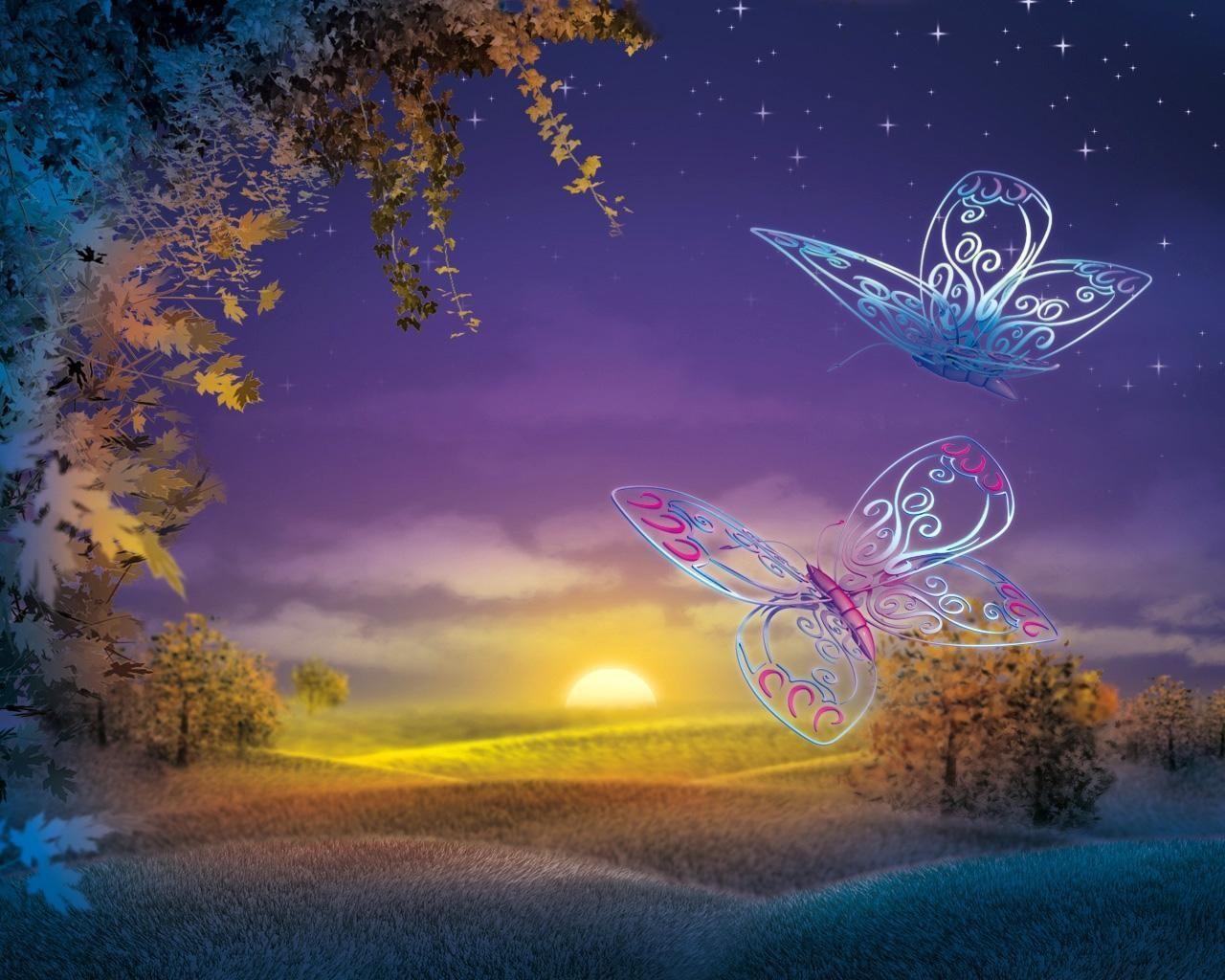 1280x1024 Beautiful Cute Butterfly Fantasy Magic Wallpaper
