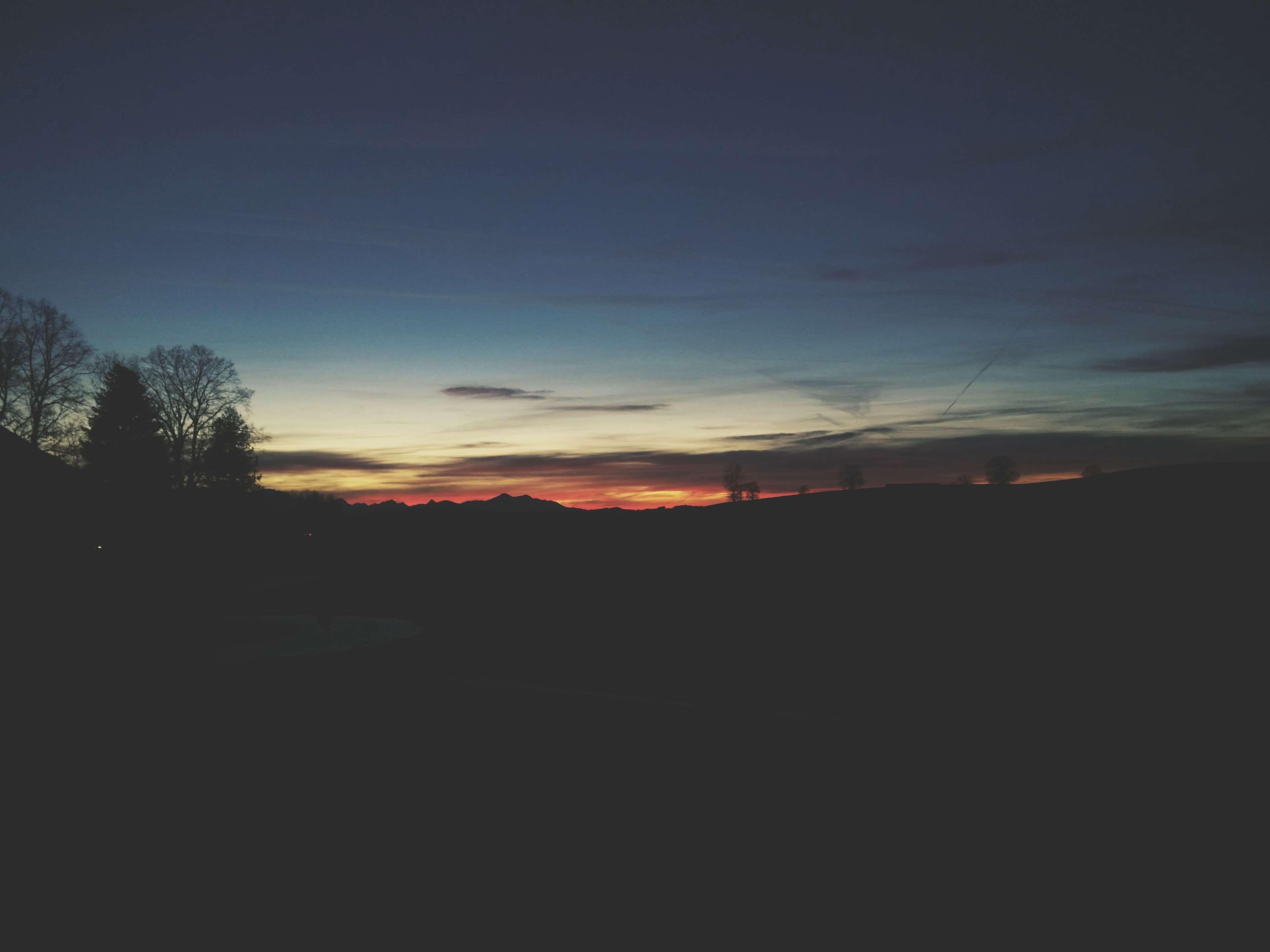 3840x2880 evening, evening sky, landscape, minimal, minimalist, sky, sunset 4k wallpaper