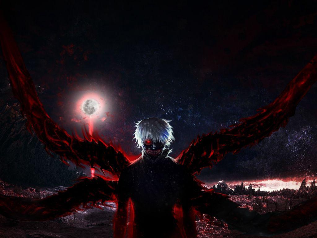 1024x768 Desktop wallpaper tokyo ghoul, dark, anime boy, artwork, HD image, picture, background, ecabcc