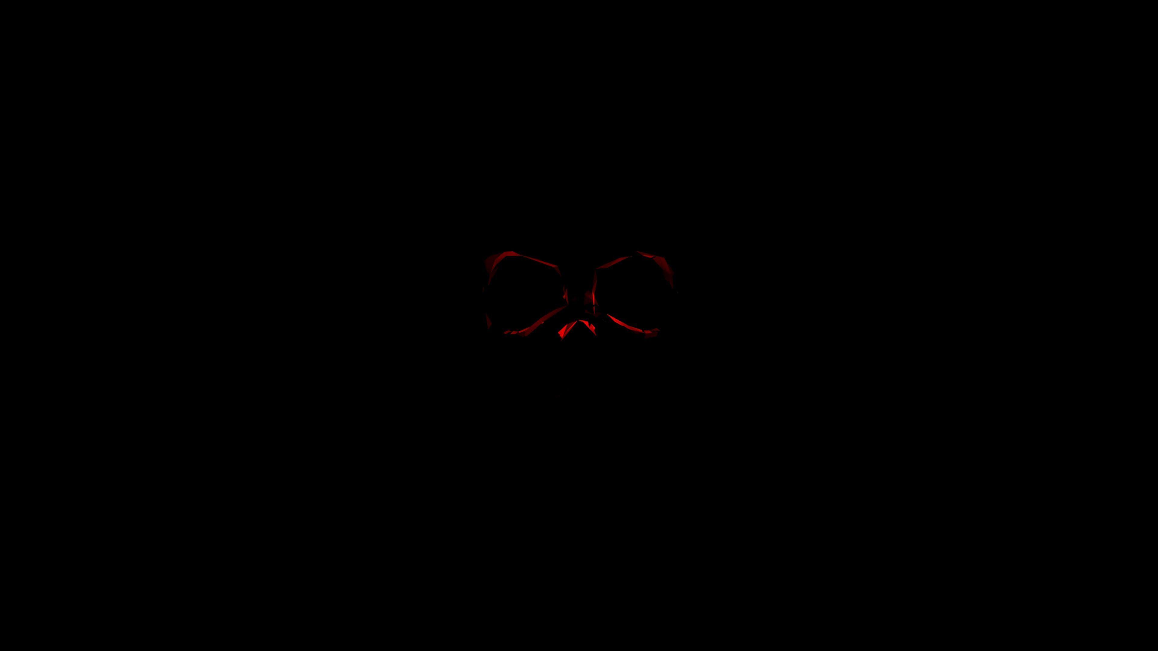 3840x2160 Download wallpaper 3840x2160 skull, dark, red, black, darkness 4k uhd 16:9 HD background