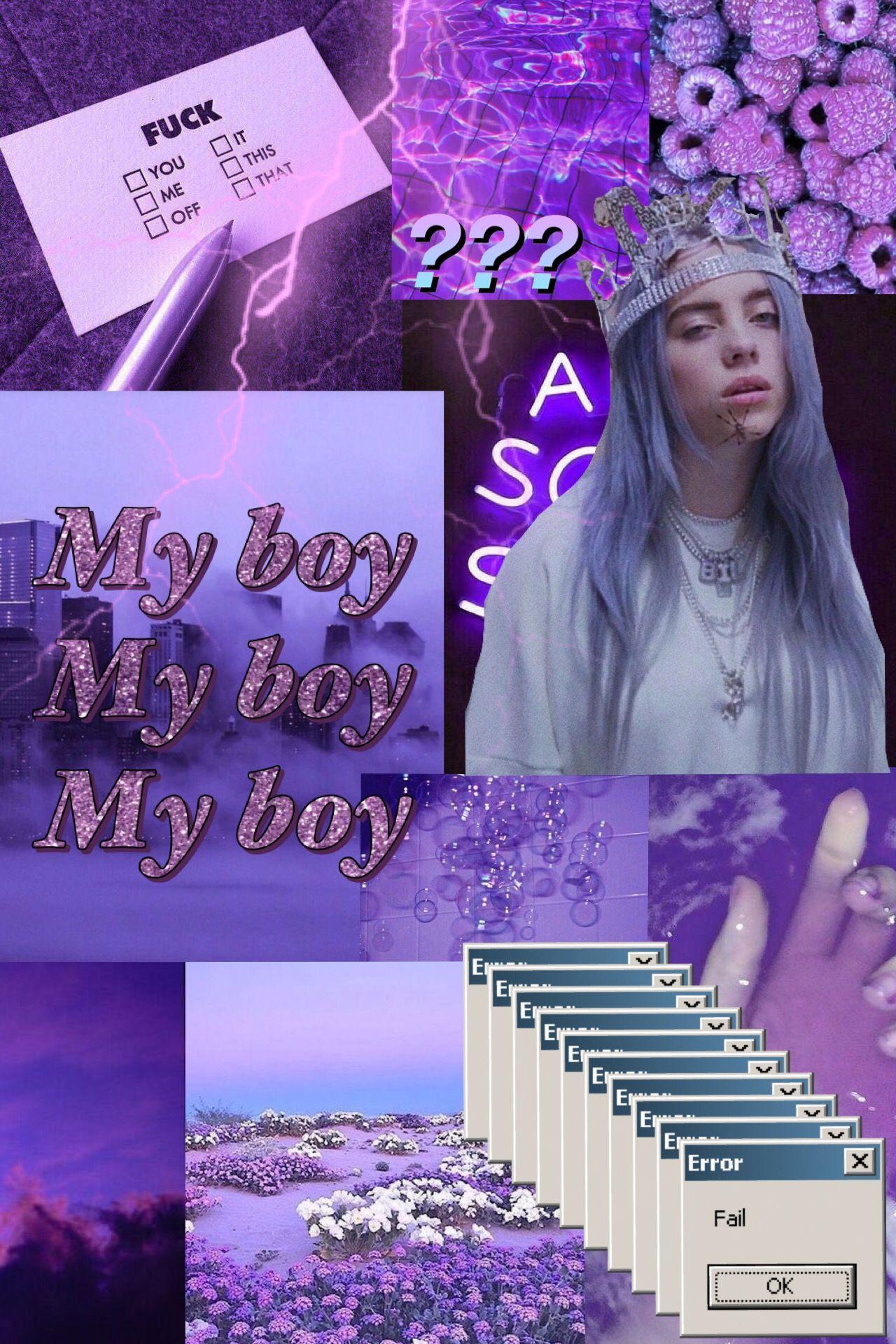 1280x1920 billie eilish wallpaper. Purple aesthetic, Purple wallpaper, Aesthetic wallpaper