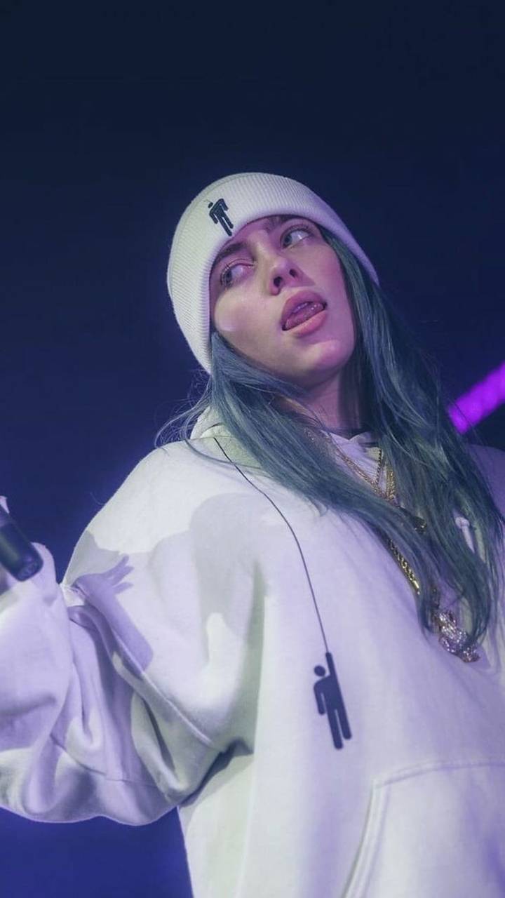 720x1280 Billie Eilish Blue Hair Wallpaper