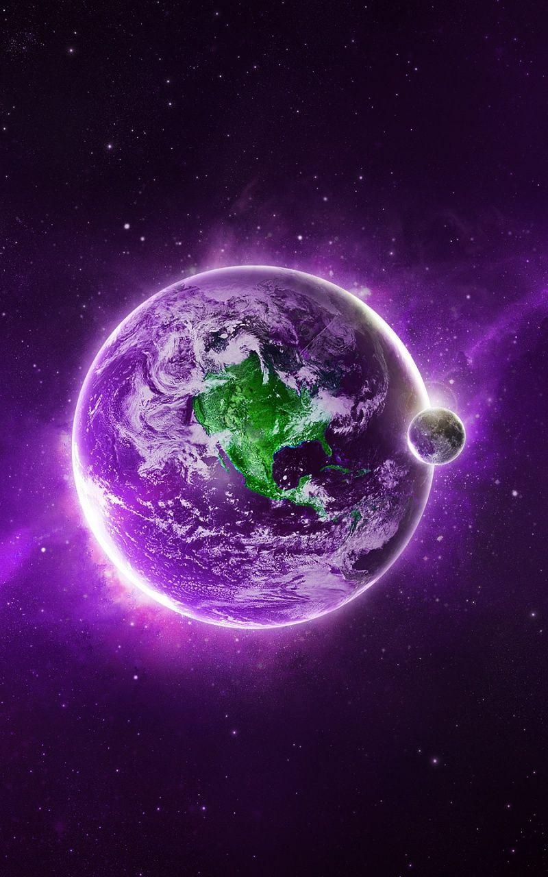 800x1280 Purple Space Planet Nexus 7 wallpaper
