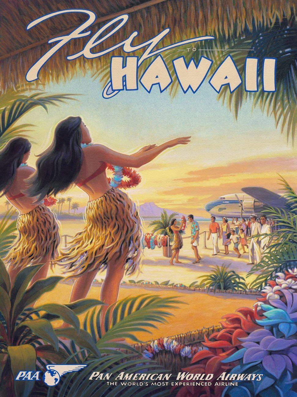 971x1300 hawaii travel poster. Klassische reiseposter, Vintage hawaii, Reiseposter