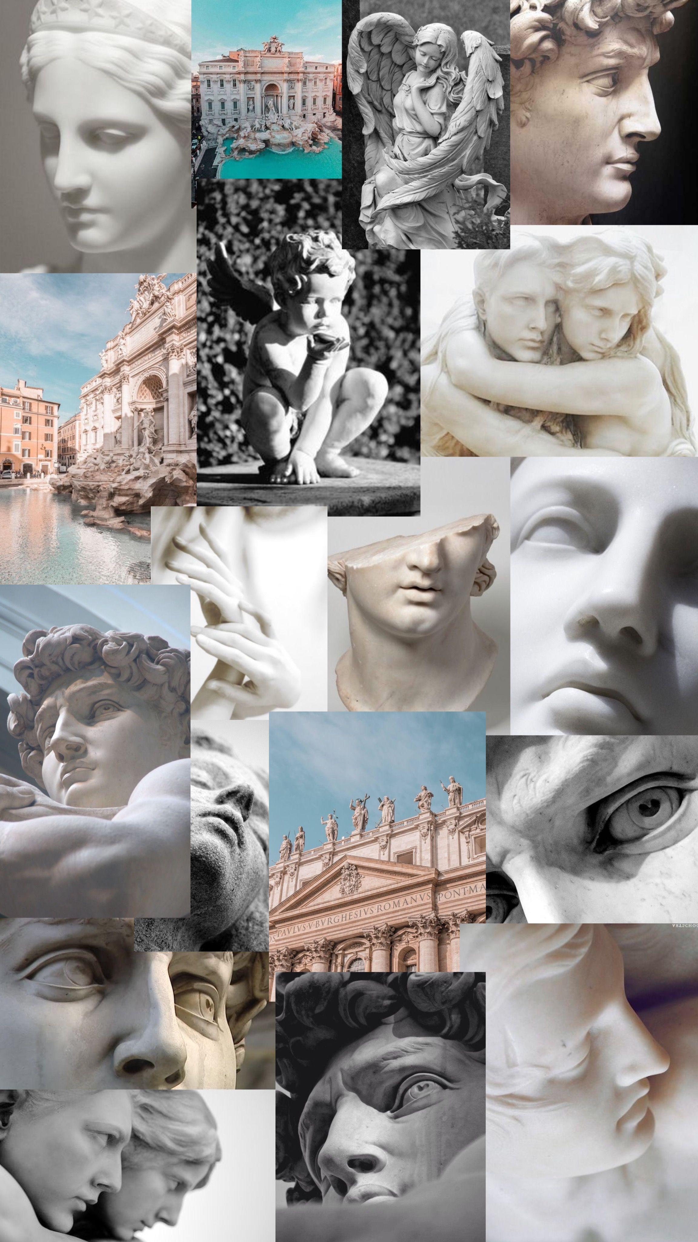 2304x4096 Sculptures Aesthetic Collage and Wallpaper. Aesthetic wallpaper, Aesthetic collage, Art wallpaper