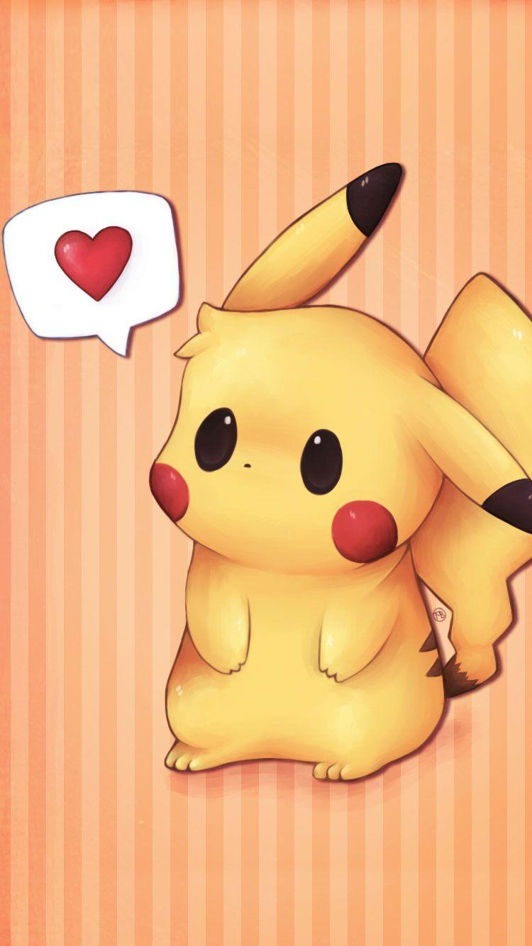 750x1334 Hình nền Pikachu dễ thương