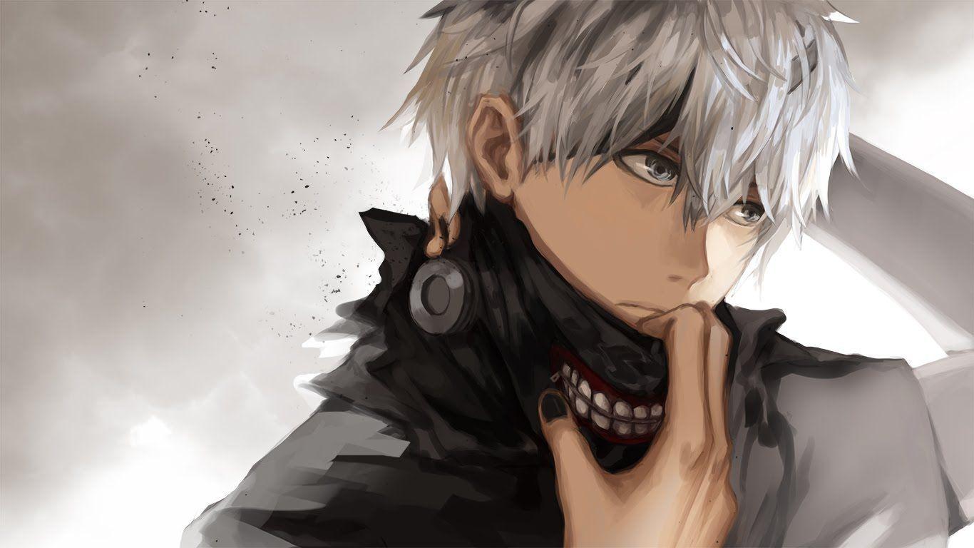 1366x768 Dark Nightcore Anime Boy Wallpaper