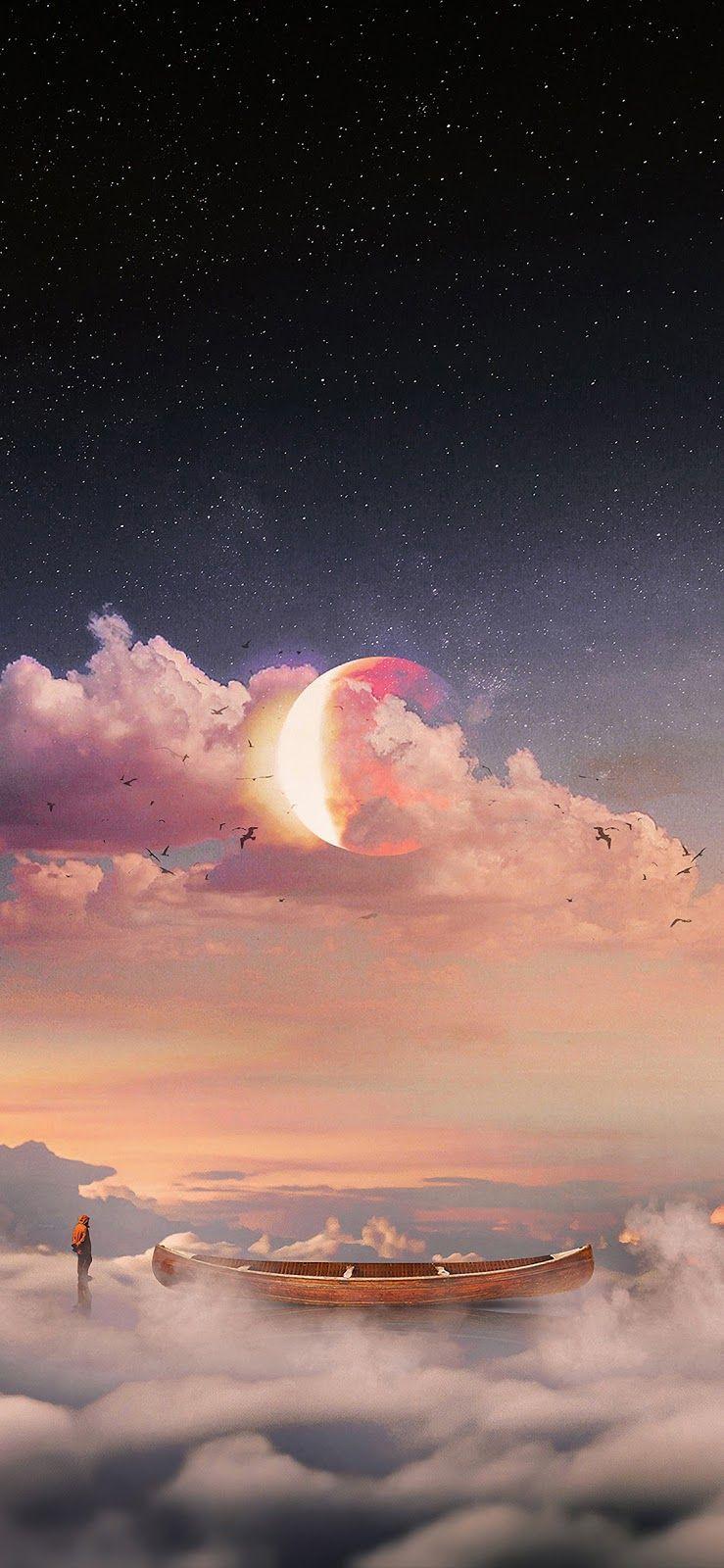 739x1600 Floating on clouds (iPhone X). Cool iphone wallpaper hd, Best iphone wallpaper, Homescreen wallpaper