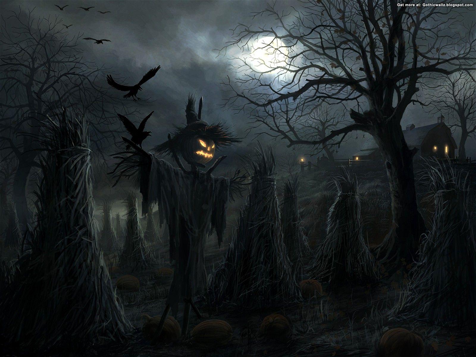 1600x1200 Creepy Graveyard Wallpaper