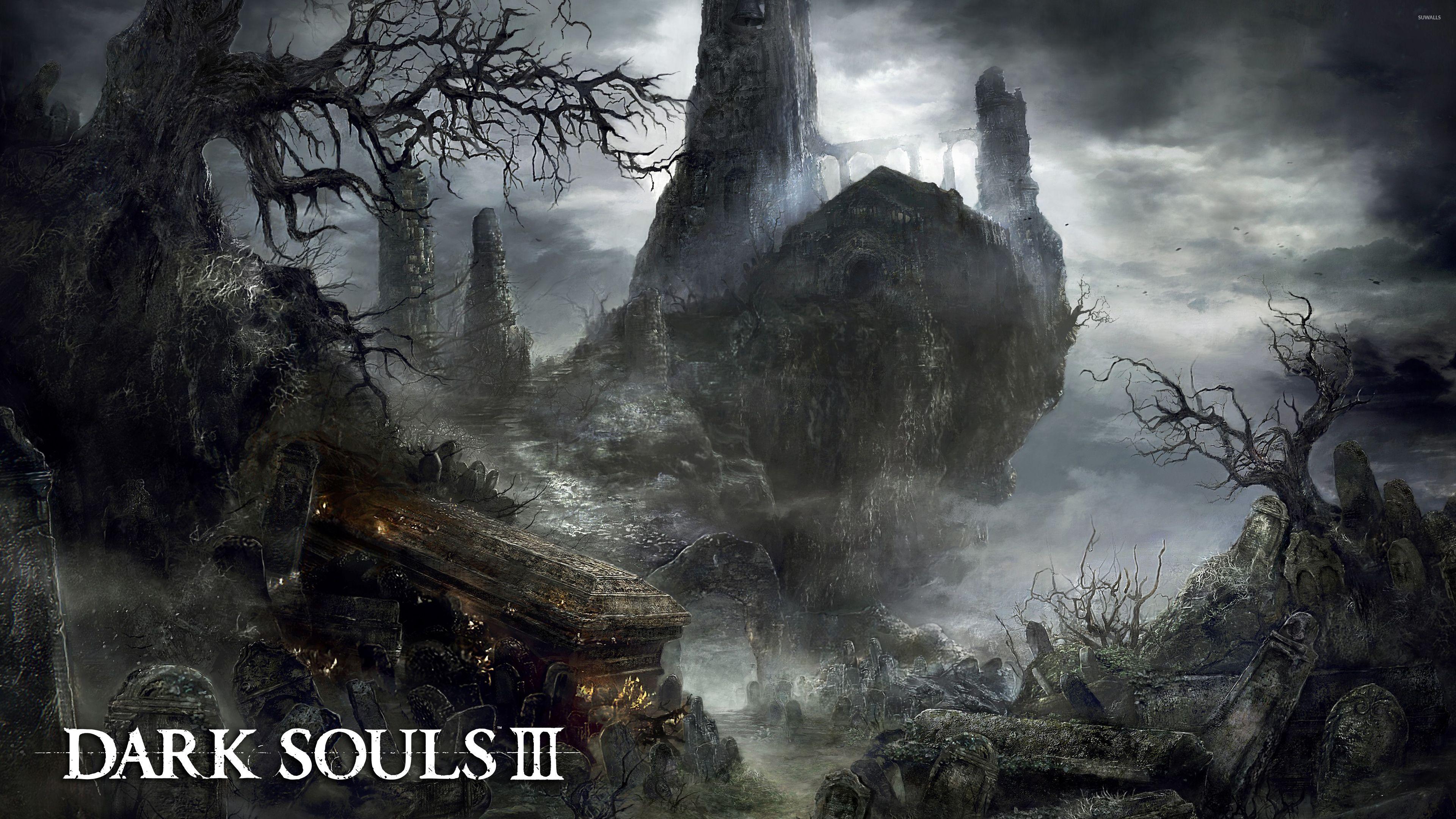 3840x2160 Abandoned cemetery in Dark Souls III wallpaper wallpaper