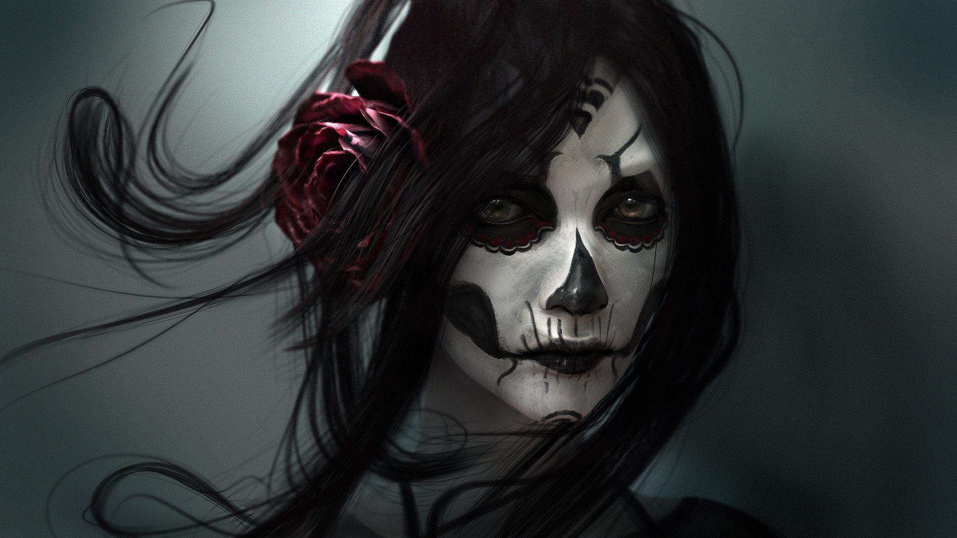 1920x1080 Sugar Skull wallpaper HD for desktop .