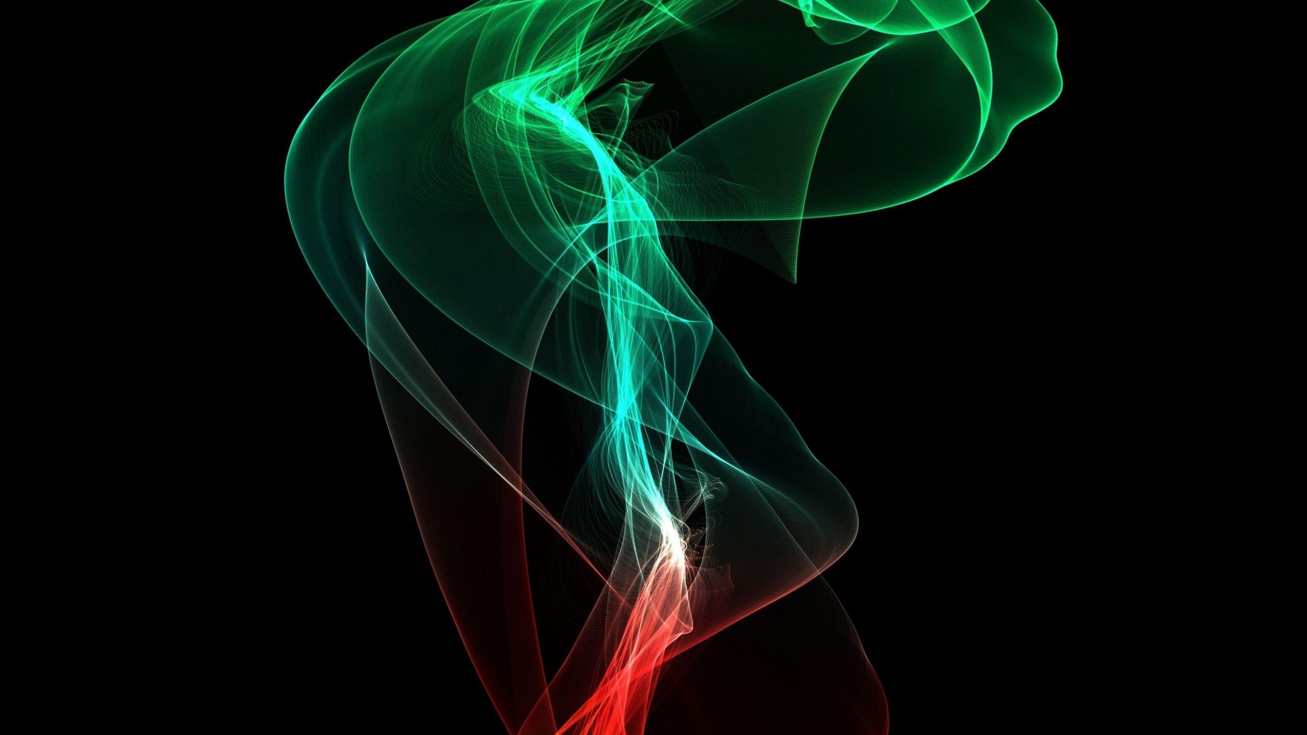2560x1440 Download 2560x1440 wallpaper green smoke, abstraction, digital art, dual wide, widescreen 16: widescreen, 2560x1440 HD image, background, 20835