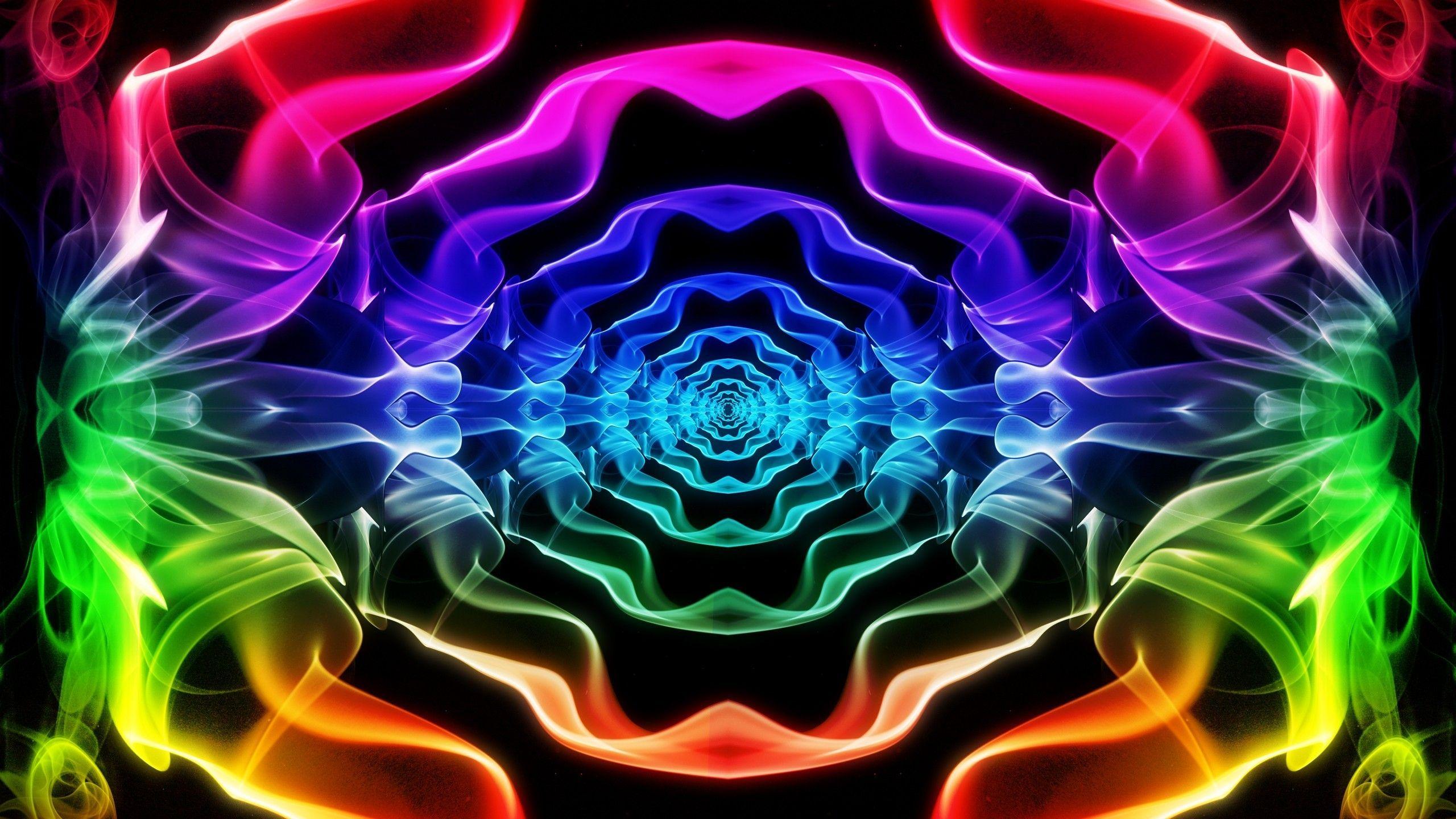 2560x1440 Abstract smoke psychedelic color spectrum wallpaperx1440. Neon wallpaper, Smoke wallpaper, Abstract wallpaper