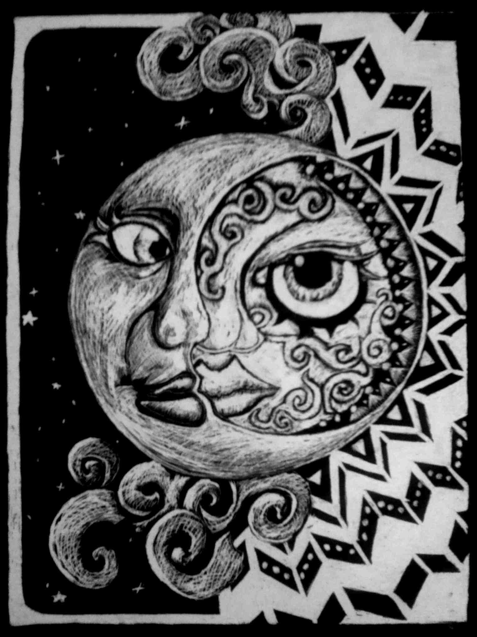 1536x2048 trippy drawings of the moon