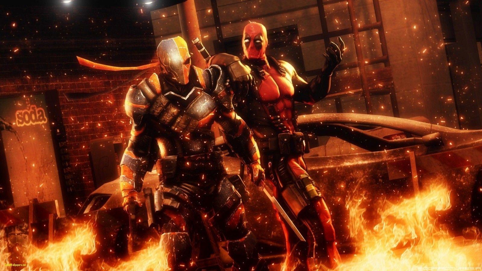 1600x900 Deathstroke Wallpaper 2 Deadpool Vs Deathstroke HD Wallpaper