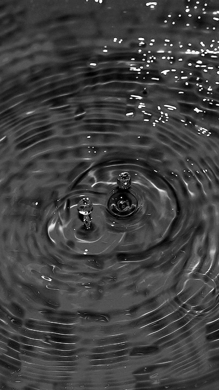 750x1334 iPhone wallpaper. water cool dark bw drop swim