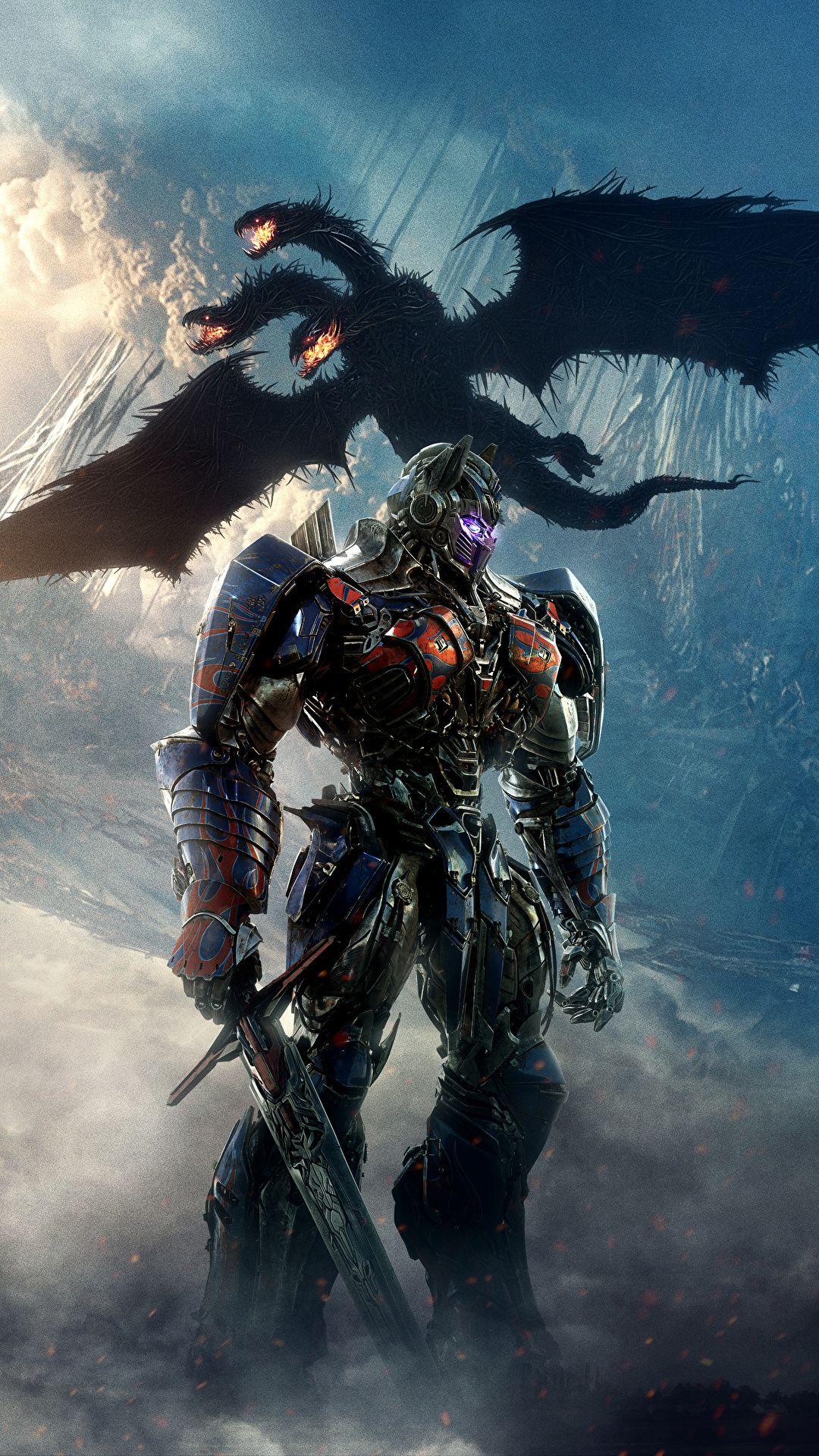 1080x1920 Picture Transformers: The Last Knight Swords dragon Robot 1080x1920