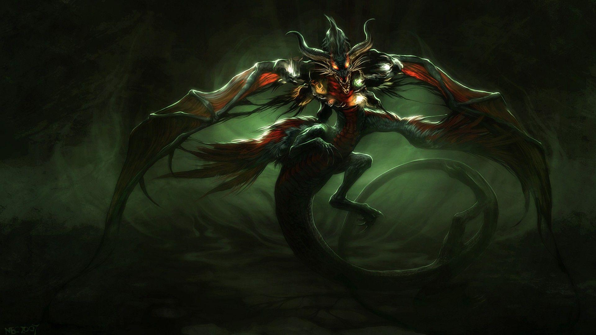 1920x1080 3D Fantasy Dragon wallpaperx1080