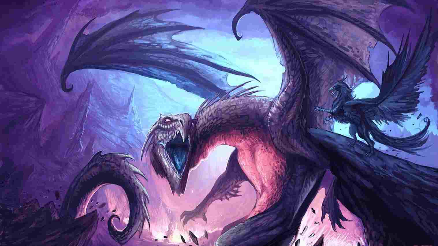 Black and Purple Dragon Wallpapers - Top Free Black and Purple Dragon ...