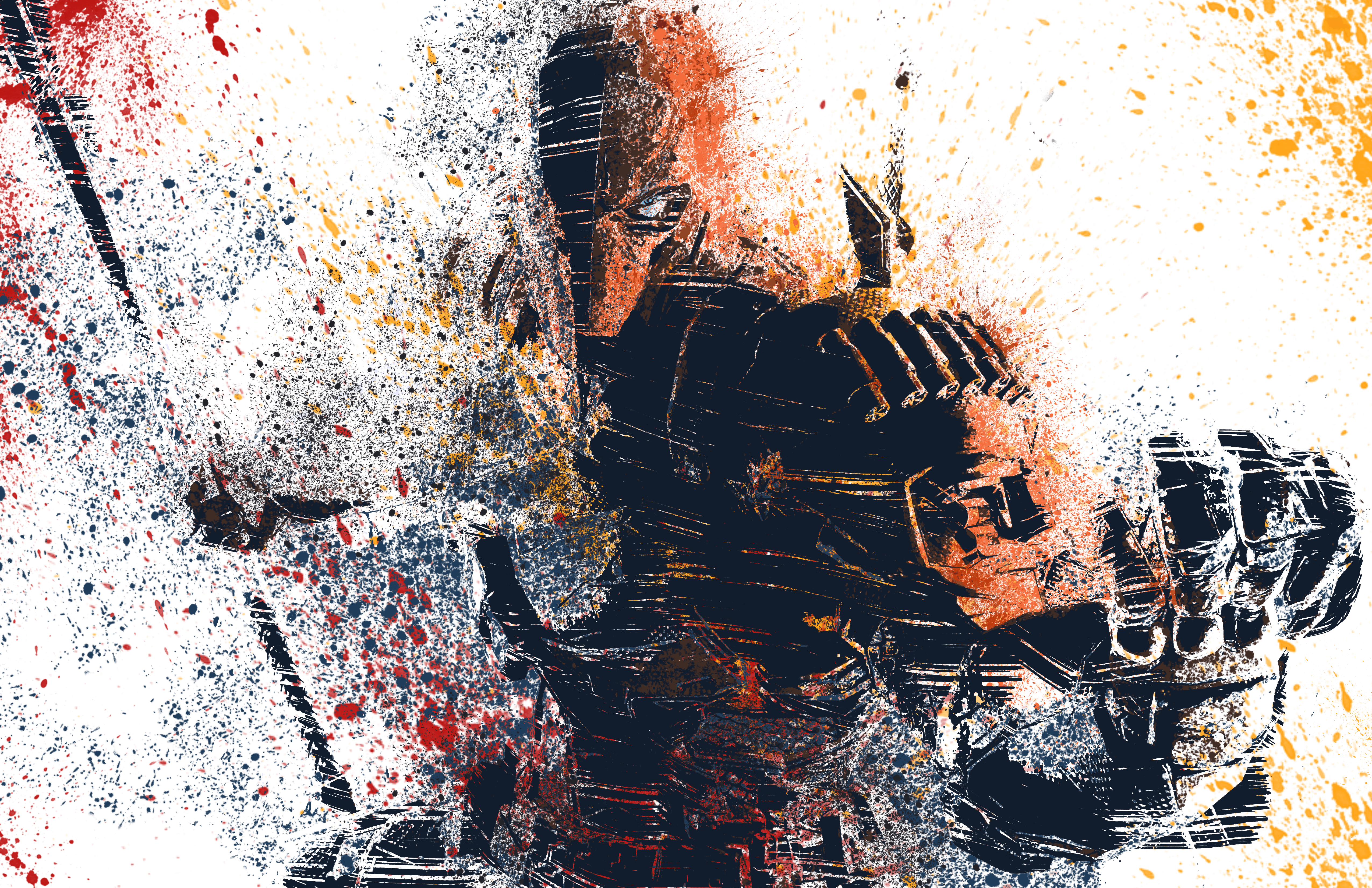 5100x3300 Deathstroke Splat Colors
